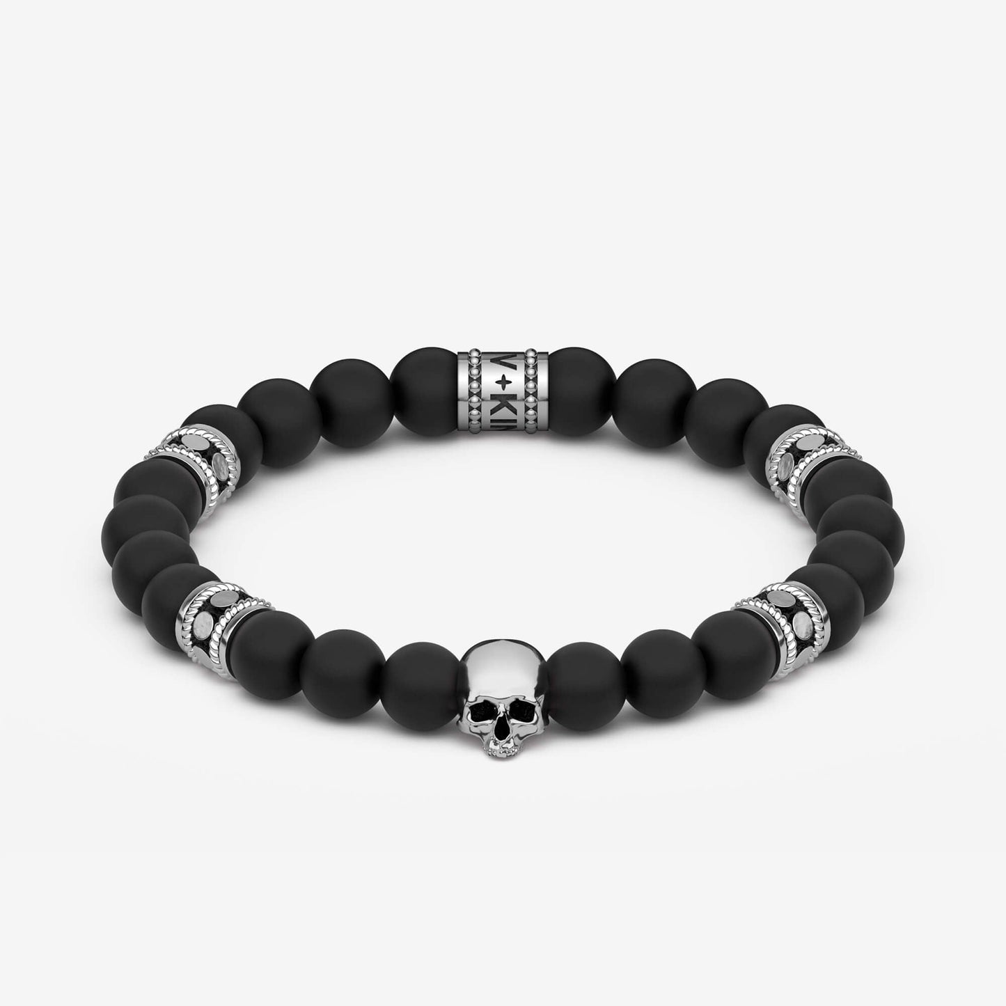 Beaded Bracelet "Skull Totem" (8mm)