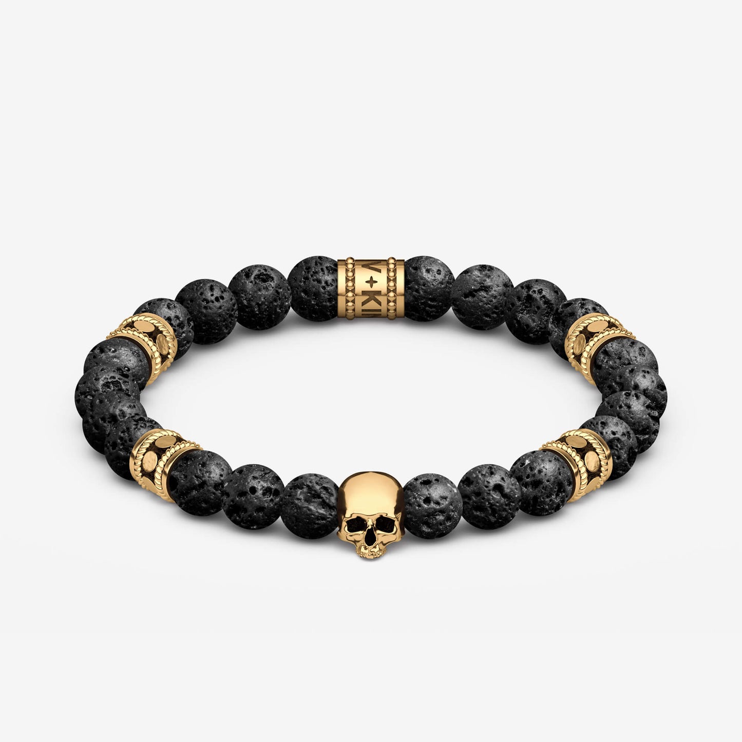 Beaded Bracelet "Skull Totem" (8mm)