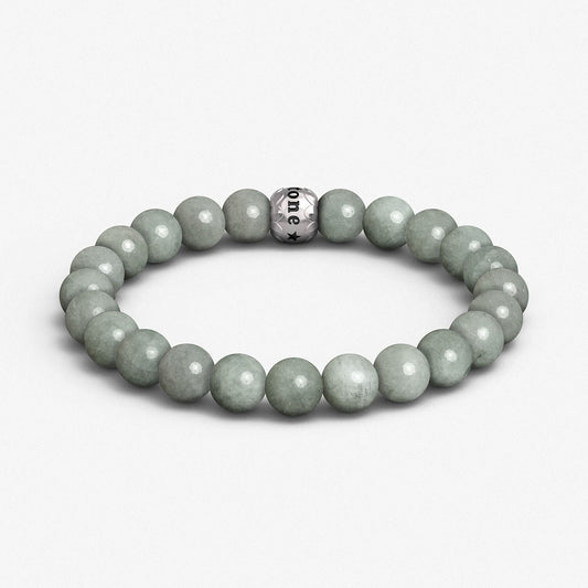 Jade & Sterling Silver Bracelet (8mm)