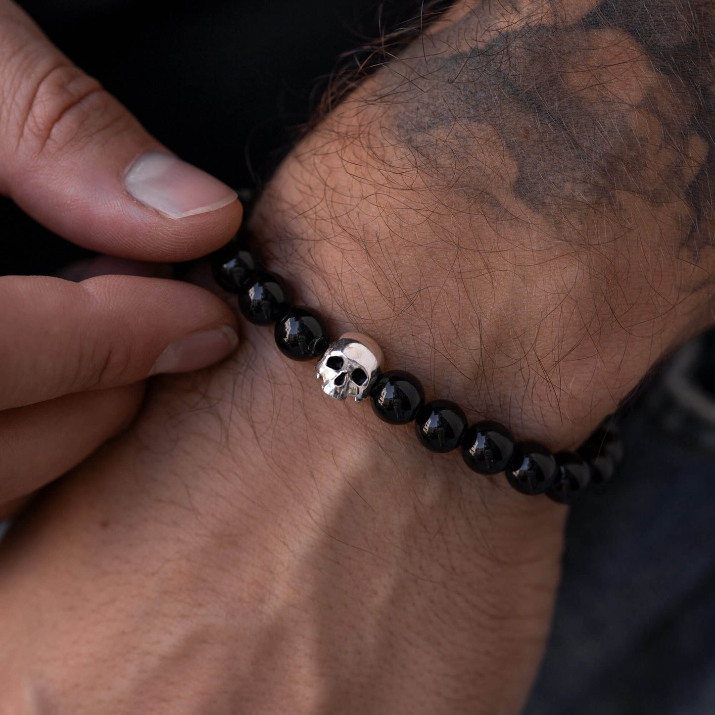 Skull Beaded Bracelet (8mm)