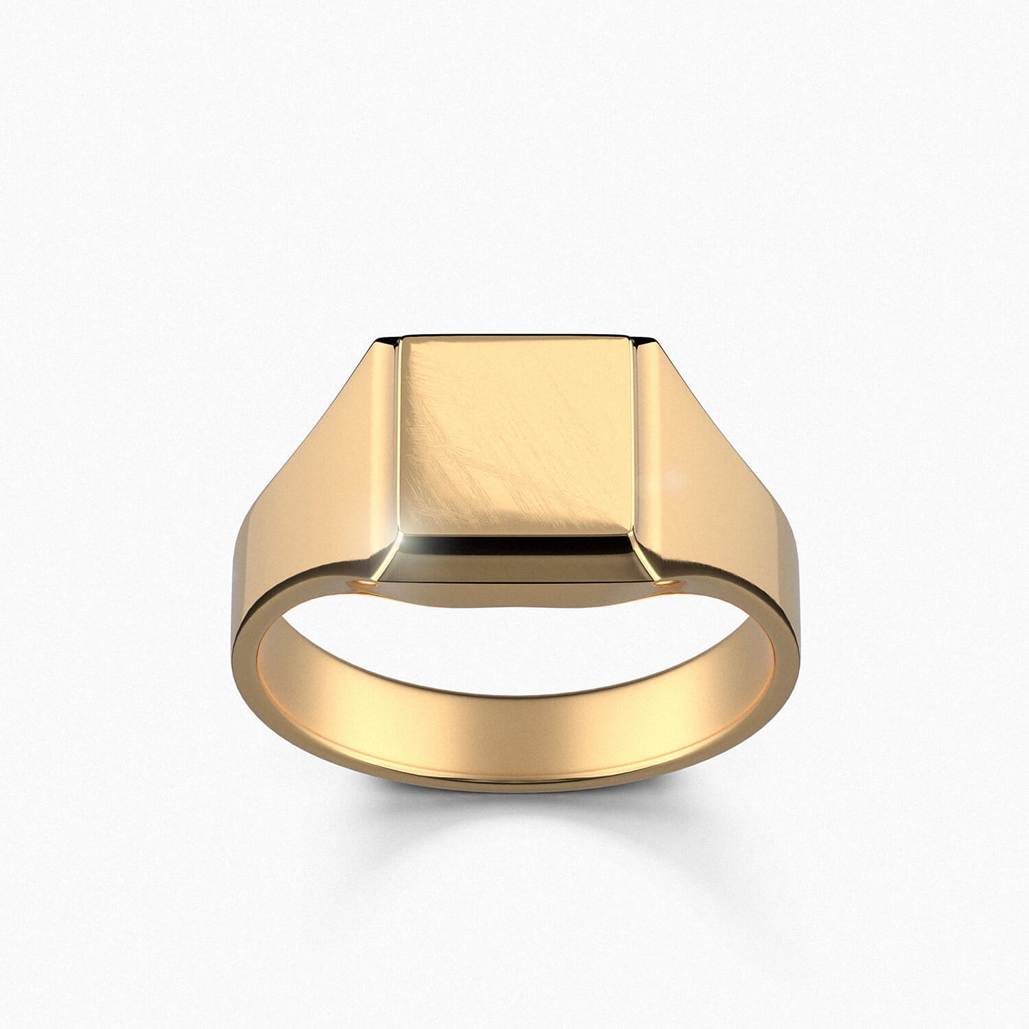 Square signet ring in sterling silver.
