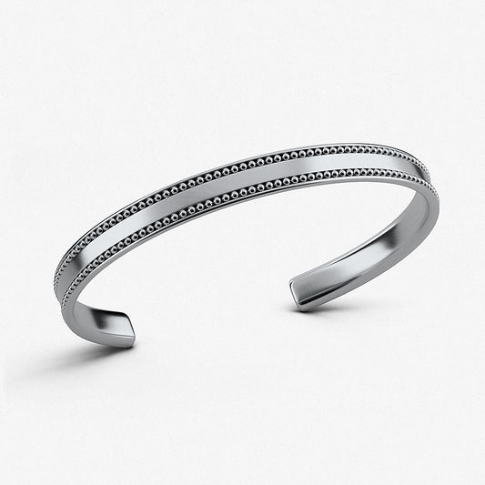 Cuff Bracelet "Bali Dots" / 925 Sterling Silver