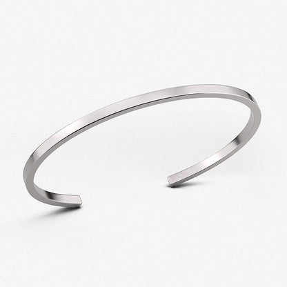 Simple Cuff Bracelet / 925 Sterling Silver