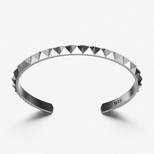 Cuff Bracelet "Spikes" / 925 Sterling Silver