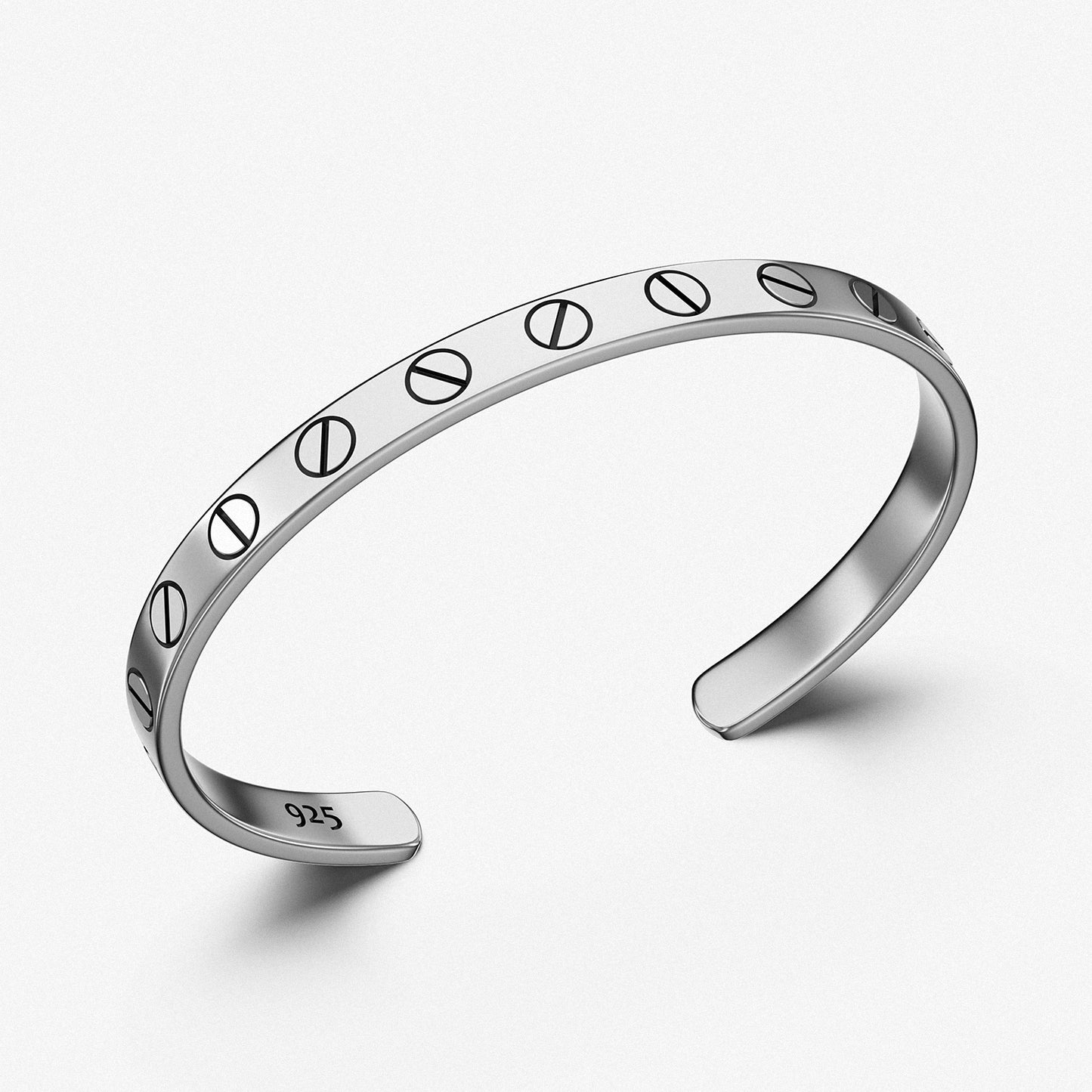 Cuff Bracelet "Locked" / 925 Sterling Silver