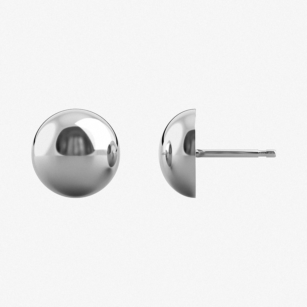 Round Earrings / 925 Sterling Silver