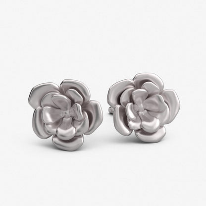 Rose Earrings / 925 Sterling Silver