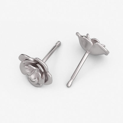 Rose Earrings / 925 Sterling Silver