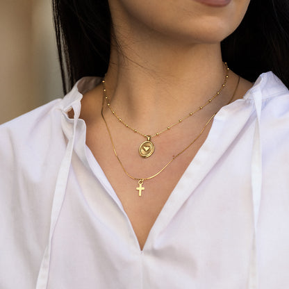 "Tiny Cross" Pendant / 925 Sterling Silver