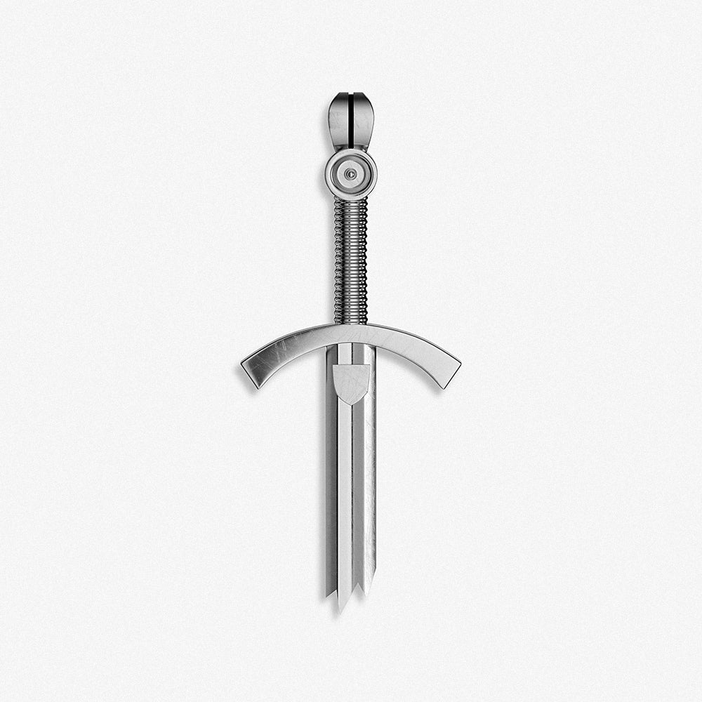 "Broken Sword" Pendant / 925 Sterling Silver