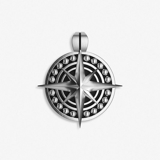 "Rose of Winds" Pendant / 925 Sterling Silver