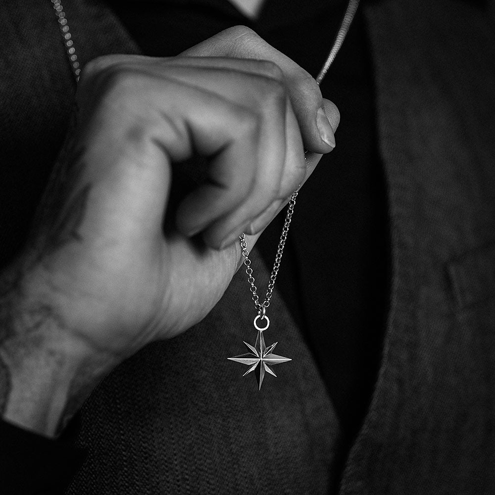 Mens north sale star necklace