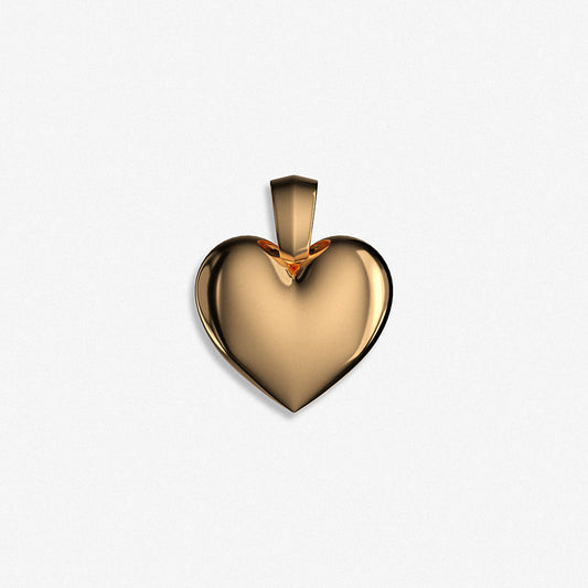 "Chunky Heart" Pendant / 925 Sterling Silver