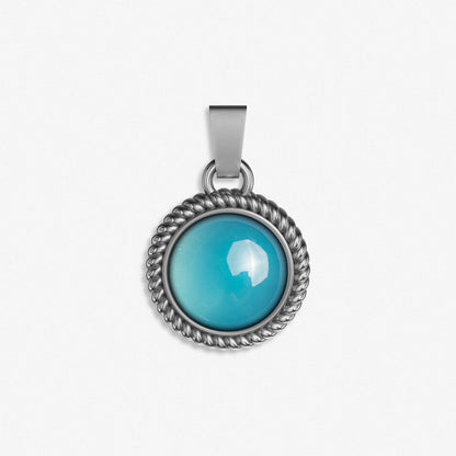 Blue Agate Pendant / 925 Sterling Silver