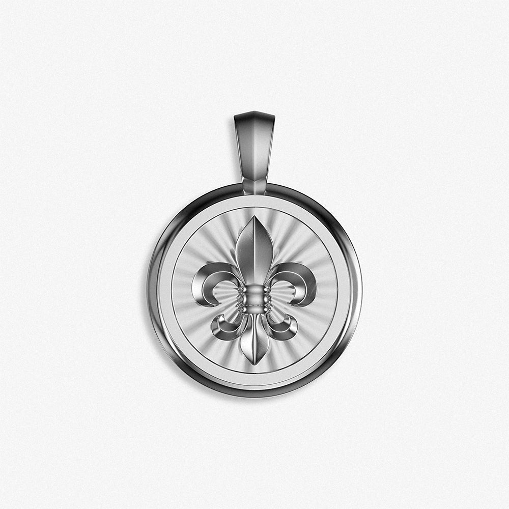 "Royal Lily Medallion" Pendant / 925 Sterling Silver