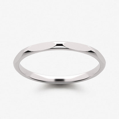 Diamond Cut Stacking Ring / 925 Sterling Silver