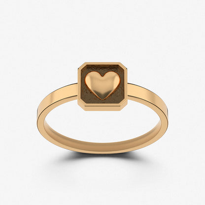 "Heart in a box" Ring